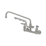 T&S Brass S-0231-U12-CR UltraRinse 8” Wall Mount Mixing Faucet 12" Swing Nozzle With Stream Regulator Outlet