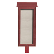 Aarco OPLD3416SPP-7 Slimline Message Center 16"W X 34"H Freestanding