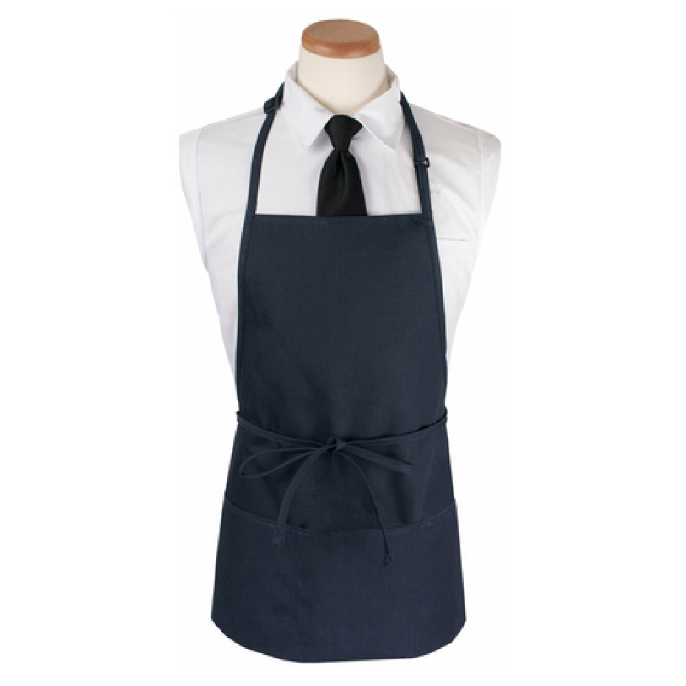 John Ritzenthaler Company 3PBIANVFP Chef Revival® Bib Apron 26" X 23" Long 3 Front Pockets And Pen Pocket With Seamless Bottoms