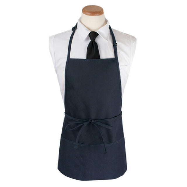 John Ritzenthaler Company 3PBIANVFP Chef Revival® Bib Apron 26" X 23" Long 3 Front Pockets And Pen Pocket With Seamless Bottoms