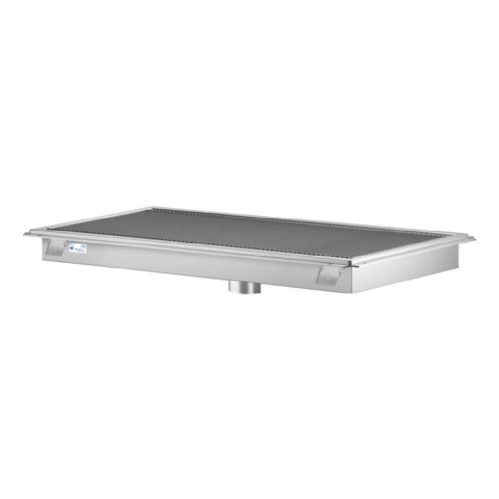 Koolmore KM-FTG-24108 KoolMore Commercial Floor Trough Drain 108"W X 24"D (2) 4"dia. Drain Connections