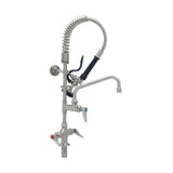 T&S Brass SMPK-2DLN-08 EverSteel Pre-Rinse Unit: EasyInstall Stainless Steel Single Hole Deck Mount Mixing Faucet