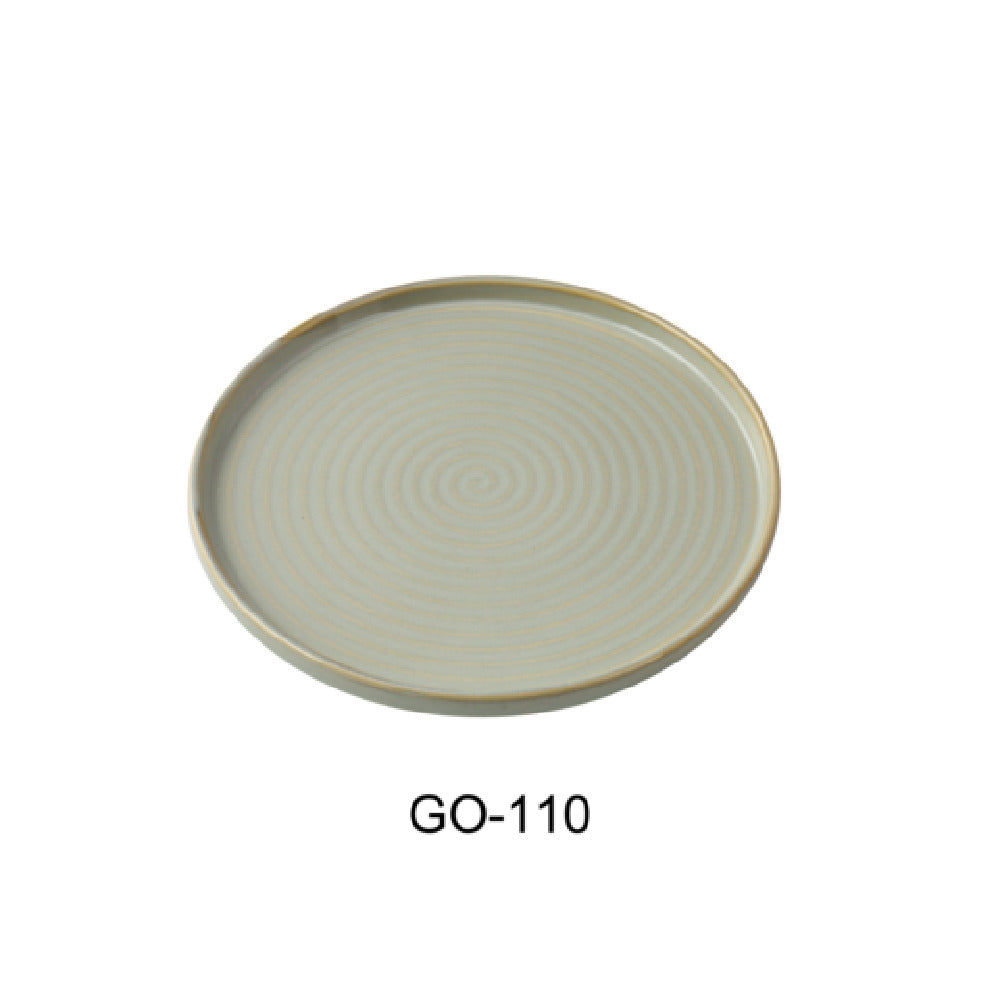 Yanco GO-110 Golden Coast Dinner Plate 10-1/2" Dia. X 1-1/8"H Porcelain