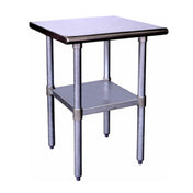 Hubert 28W-062 - Kratos® 430 Stainless Steel Work Table, 24"W X 24"D X 34"H, 18 Gauge Type 430-series Stainless Steel Top