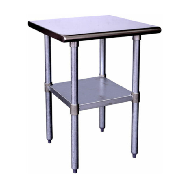 Hubert 13573 - Kratos® 430 Stainless Steel Work Table, 24"W X 24"D X 34"H, 18 Gauge Type 430-series Stainless Steel Top