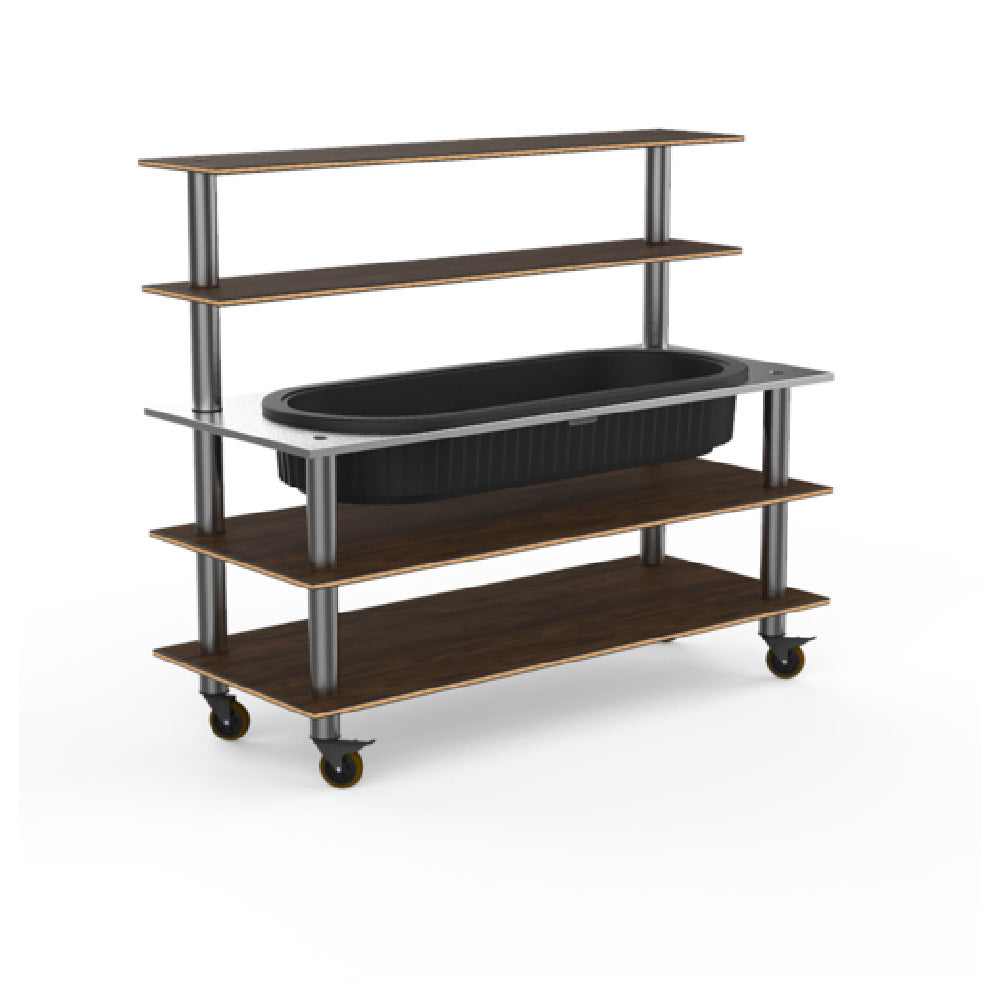 Steelite MGCMLC01WSXW Mogogo Buffet Solutions Modular Back Bar Station 3-tier