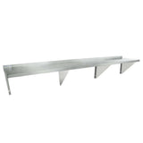 Empura 1896WS16G - Wall Mount Storage Shelf, 96"W X 18"D X 15.75"H, Heavy-duty 16 Gauge 430 Stainless Steel Shelf And Brackets