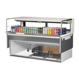 Turbo Air TOM-60L-UFD-W(B)-1SI-N Drop-In Horizontal Open Display Case Low Profile