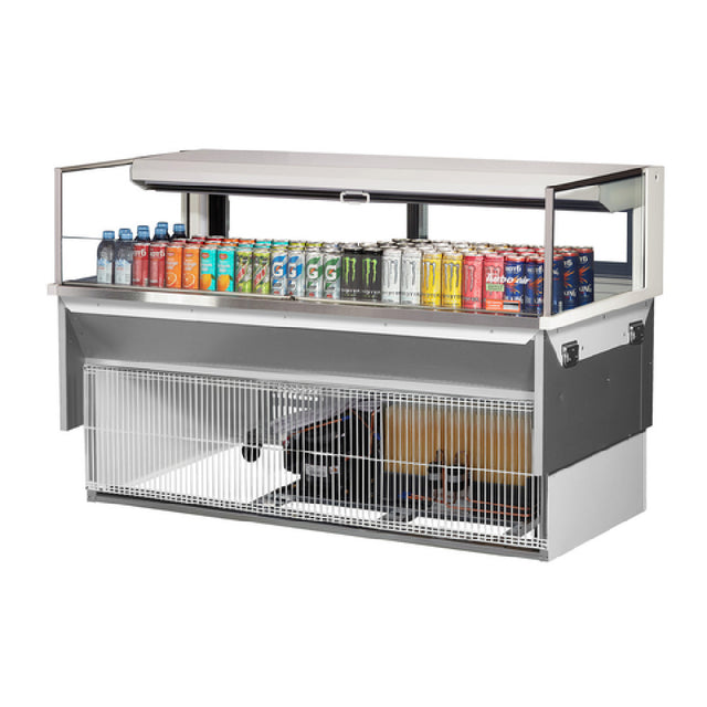 Turbo Air TOM-60L-UFD-W(B)-1SI-N Drop-In Horizontal Open Display Case Low Profile