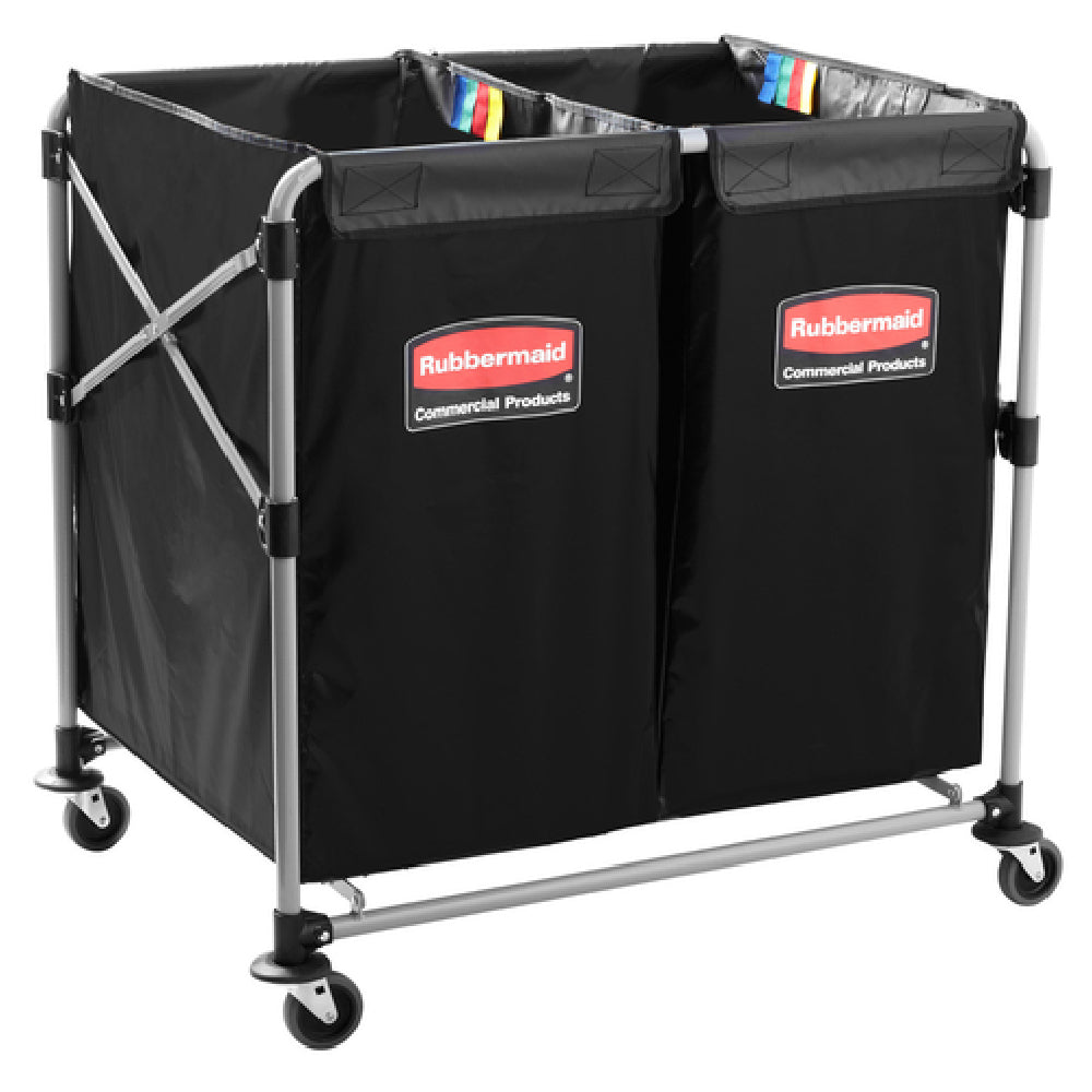 Rubbermaid 1881781 Executive Collapsible Multistream X-Cart (2) 4 Bushel Bags (up To 220 Lb. Capacity)