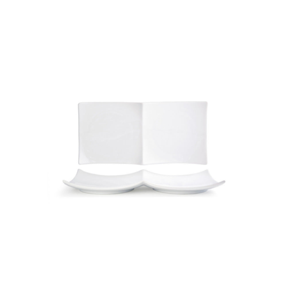 FOH DOS020WHP21 Origami® Platter 14.5" X 7" Porcelain