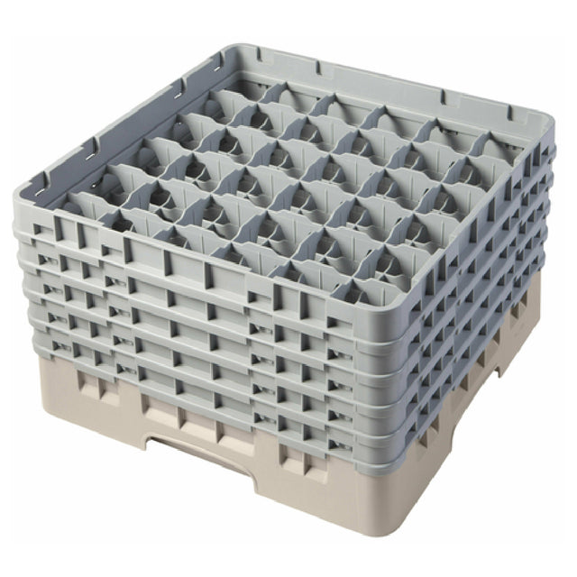Cambro 36S958184 Camrack® Glass Rack With (5) Soft Gray Extenders Full Size