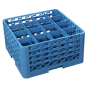 Carlisle RG16-414 Carlisle OptiClean™ Dishwasher Glass Rack 16 Compartments (4-7/16" X 4-7/16") With (4) Extenders