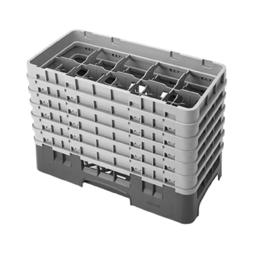 Cambro 10HS1114184 Camrack® Glass Rack With (6) Soft Gray Extenders Half Size