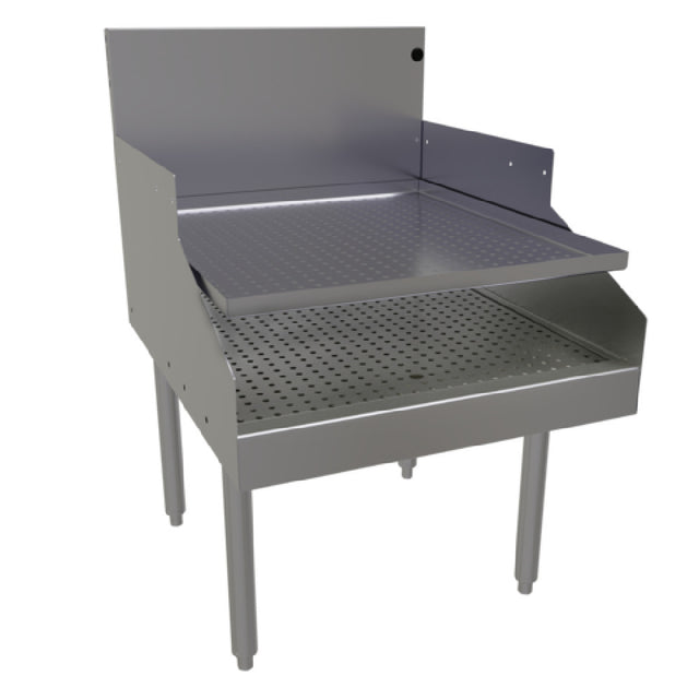 Glastender RDBA-24D Recessed Drainboard Free Standing 24"W X 29"D (depth To Match 19" Deep Units With Double Speed Rail)