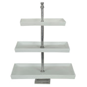 Bon Chef 80173FGLDREVISION Cake Stand 3-tier Bottom Tier: 18" X 11-1/4"