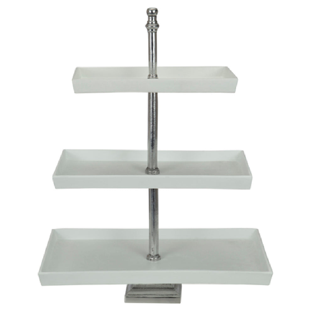 Bon Chef 80173IVY Cake Stand 3-tier Bottom Tier: 18" X 11-1/4"