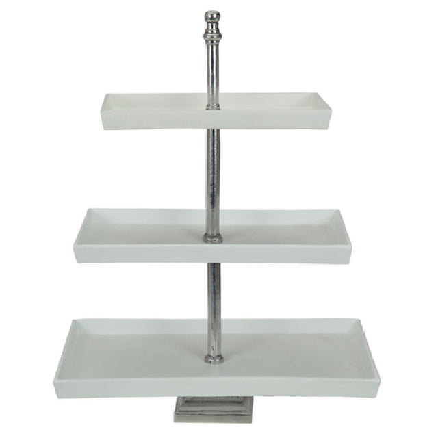 Bon Chef 80173IVY Cake Stand 3-tier Bottom Tier: 18" X 11-1/4"