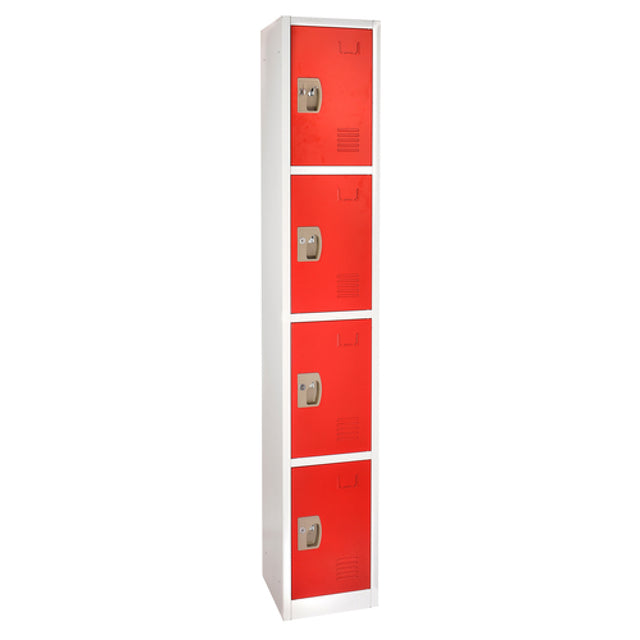 Alpine Industries ADI629-204-RED Storage Locker 72" H X 12" W Quad-compartment