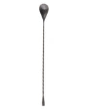 TableCraft Products 10558 - Bar Spoon, 12"L, Black Acid Etch Finish