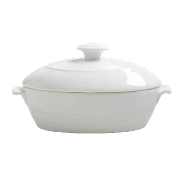 Steelite 6300P036 Large Oval Bowl W/Lid 7.5 Oz 6.875" X 3.625" X 3.5"