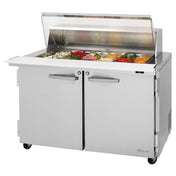 Turbo Air PST-48-18-N-CL PRO Series Mega Top Sandwich/Salad Prep Table With Clear Lid