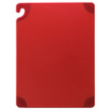 San Jamar CBG152012RD Saf-T-Grip® Cutting Board 15" X 20" X 1/2" Anti-slip Grip Corners