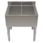 NBR Equipment UW-4-101410-48 Slim-Line Underbar Sink Unit Four-compartment 48"W X 18-1/4"D X 32-1/2"H Overall Size