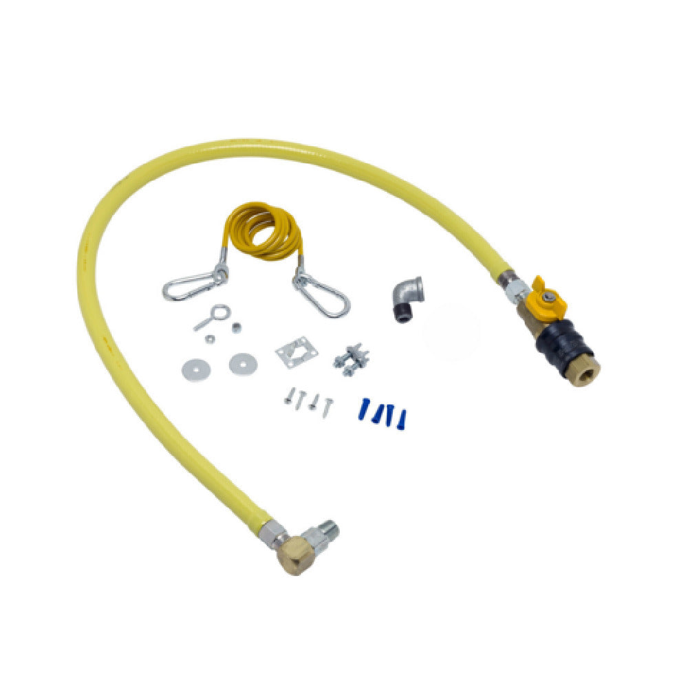 T&S Brass HG-4C-48G-SEL Gas Appliance Connector Hose 48" Coated