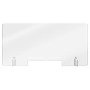 Aarco FPS2448PC-3 Freestanding Protection Shield With Pass-thru 24" X 48"