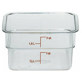 Cambro 2SFSCW135 CamSquare® Food Container 2 Qt. 7-1/4"L X 7-1/4"W X 3-7/8"H