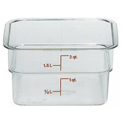 Cambro 2SFSCW135 CamSquare® Food Container 2 Qt. 7-1/4"L X 7-1/4"W X 3-7/8"H