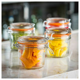 TableCraft Products CJS12 - Cash & Carry Condiment Jar Set, Includes: (4) 12 Oz. Jar With Clip Top Lid