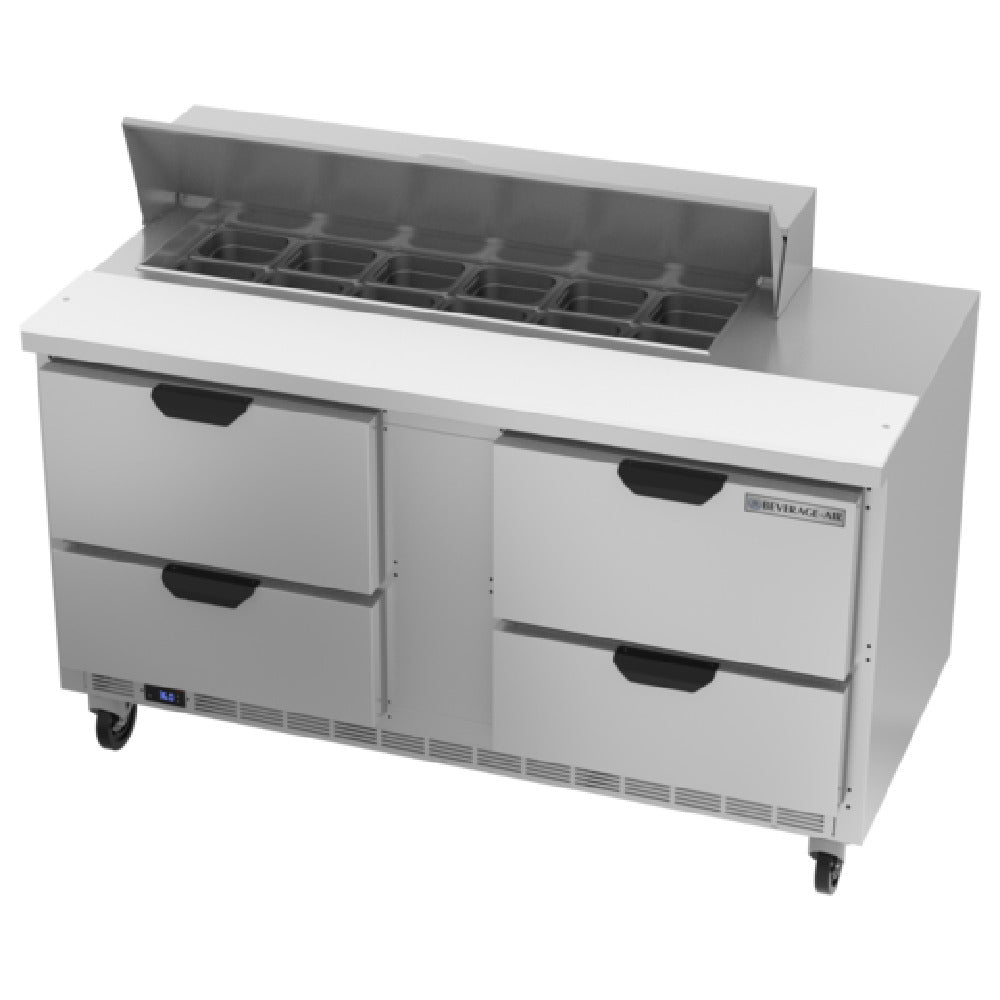 Beverage Air SPED60HC-12-4 Sandwich Top Refrigerated Counter Two-section 60"W