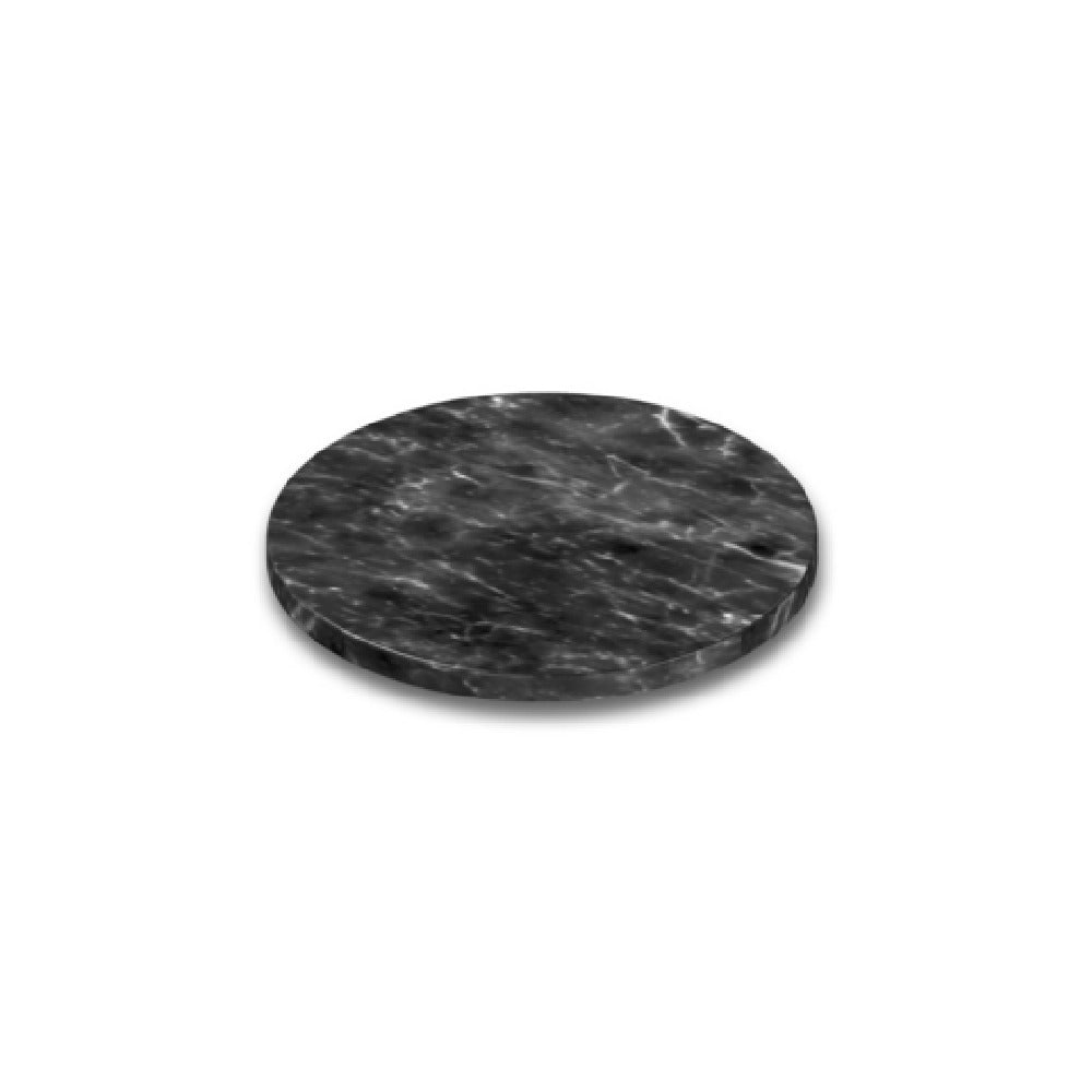 Steelite DFFSRD9M10 Flat Sheet Disc 9"dia. X 3/4"H Marble Black