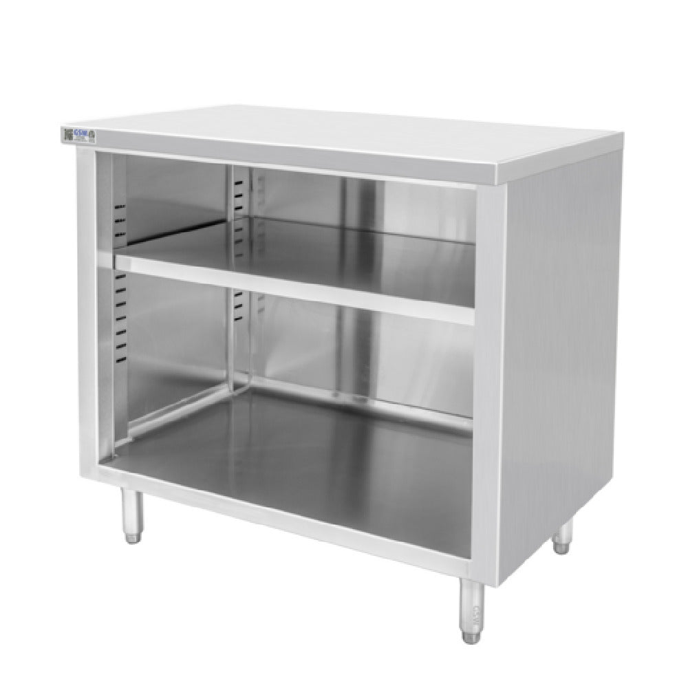 GSW USA CTN-2448 Work Table Cabinet Base With Open Front 48"W X 24"D X 35"H