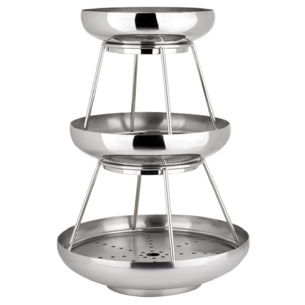 Steelite 5850JX61 3-Tier Coupe Seafood Stand 11.625" X 17.0" Seafood Stands