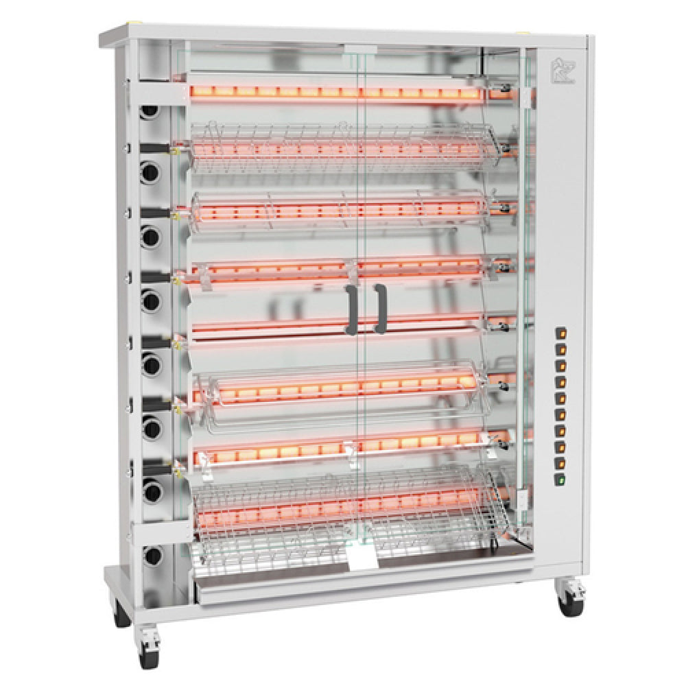 Rotisol FF1425-8G-SS_LP FauxFlame™ Rotisserie Oven Gas Floor Model