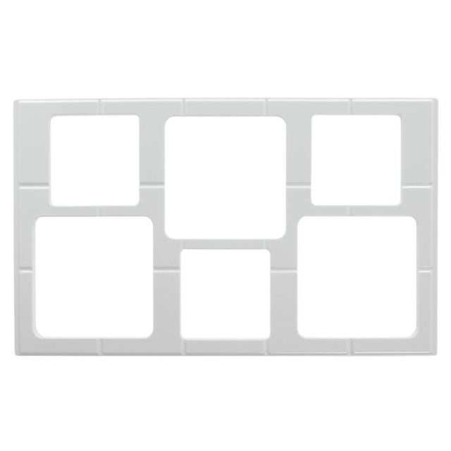 Hubert 47428 - Cold Tile, 6-compartment, Holds (3) Garnish Bowls (#55972,39441,80599,68857,17116,27629) & (3) Garnish Bowls (#58910,12778,12682,97102,91089,89498)