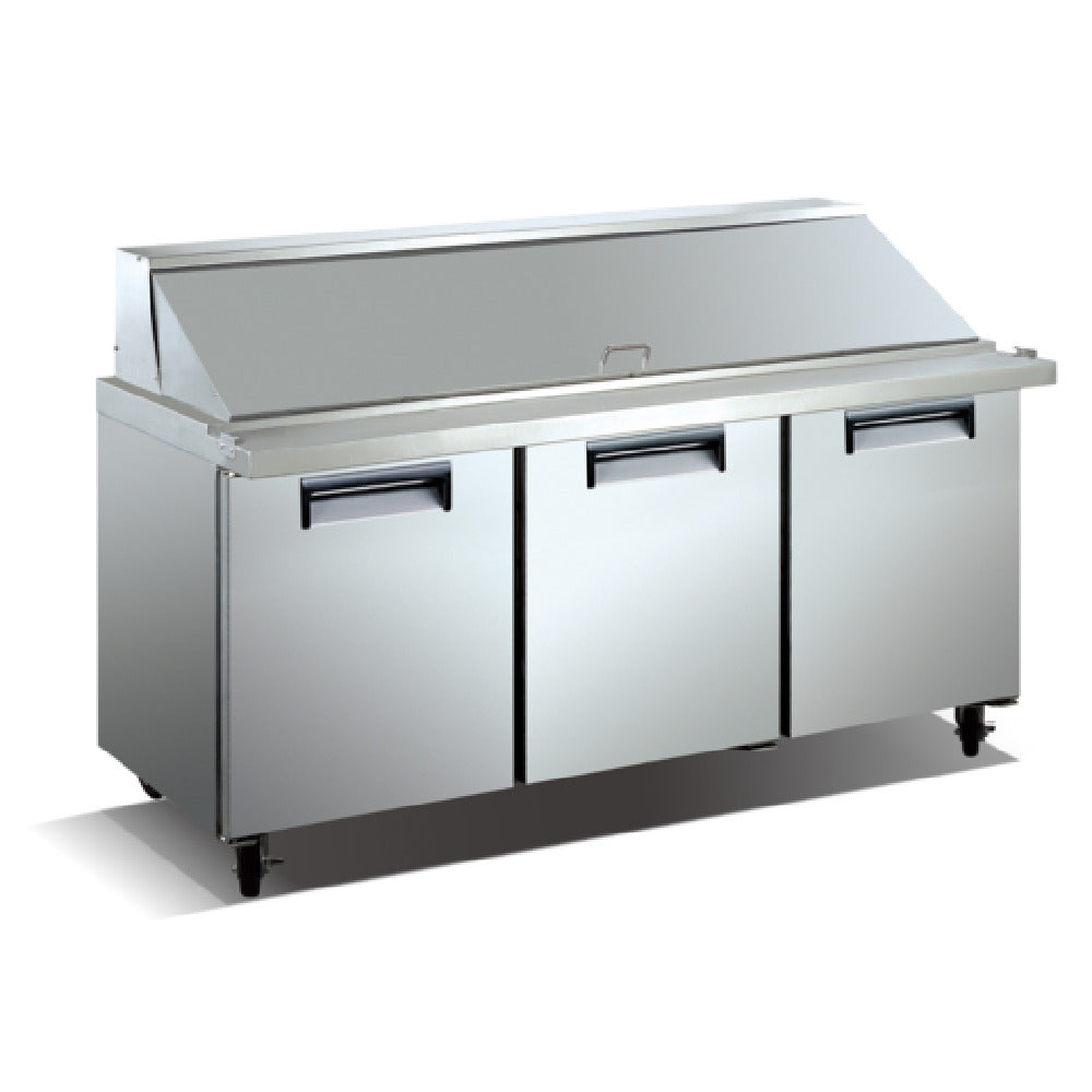 Admiral Craft USSLM-3D U-STAR Mega Top Salad/Sandwich Refrigerated Prep Table 72"W