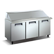 Admiral Craft USSLM-3D U-STAR Mega Top Salad/Sandwich Refrigerated Prep Table 72"W