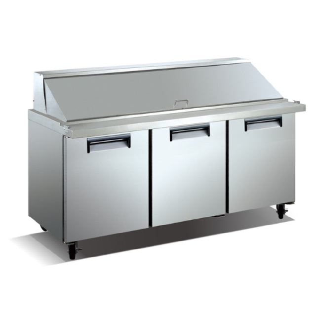 Admiral Craft USSLM-3D U-STAR Mega Top Salad/Sandwich Refrigerated Prep Table 72"W