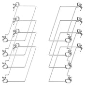 Hoshizaki HS-5093 Stainless Steel Bottom Support Wire Tray Slides (4 Pairs) Medium Duty For 18x26 Baker Pan