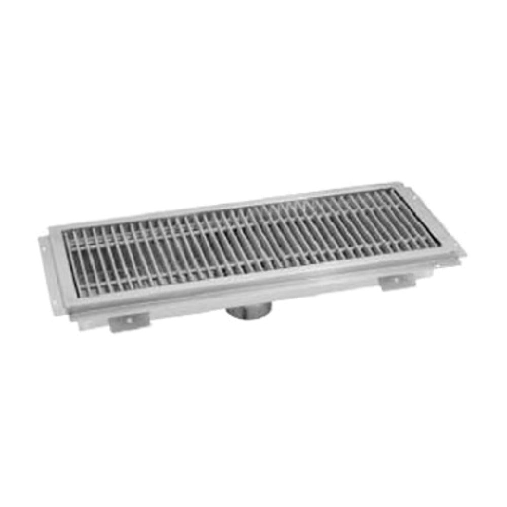 Advance Tabco FRG-36 Floor Water Receptacle 36"W X 12"D X 2" Deep 14 Gauge 304 Stainless Steel