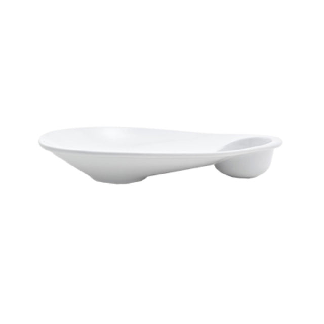 FOH DAP057WHP21 Ellipse™ Sampler™ Plate 2-compartment 2 Oz.