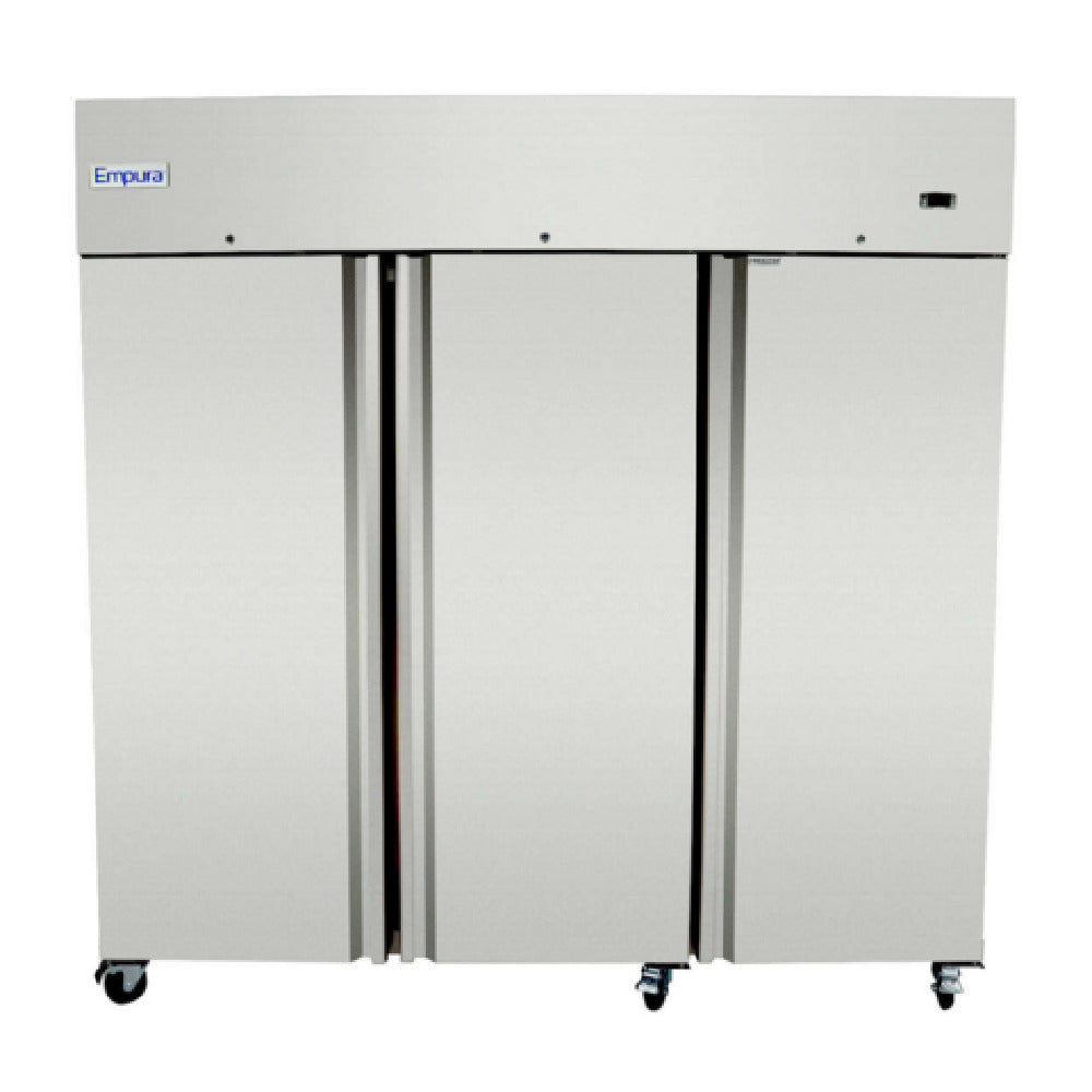 Empura E-KB82TF - Reach-In Freezer, 3 Swing Solid Doors, 81"W X 32.7"D X 82.3"H
