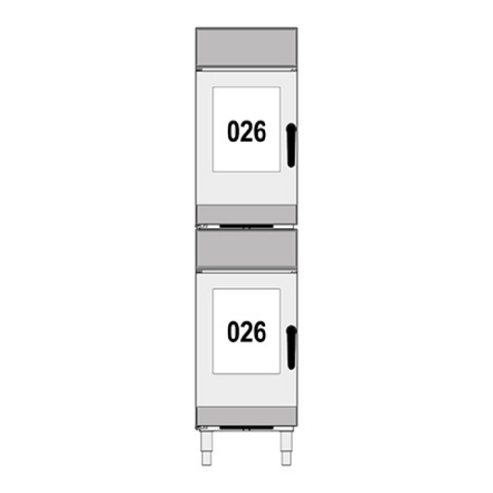 Lainox KCOE026 Stacking Kit 75.2" H Compact 6 X 2/3 Hotel Pan (2/3 GN) Combi Oven On Top