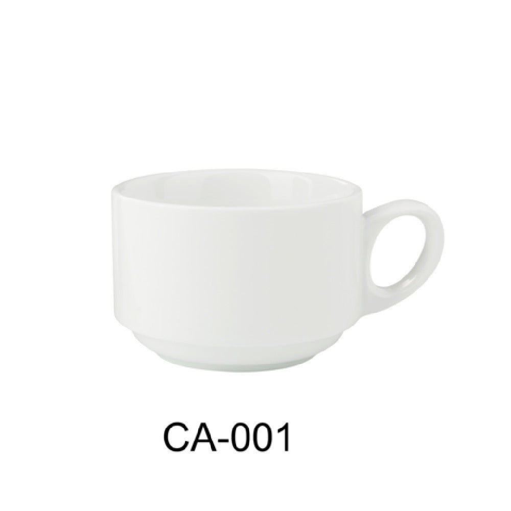 Yanco CA-001 Cambria Stackable Coffee Cup 3-3/8" Dia. X 2-3/8"H 7 Oz