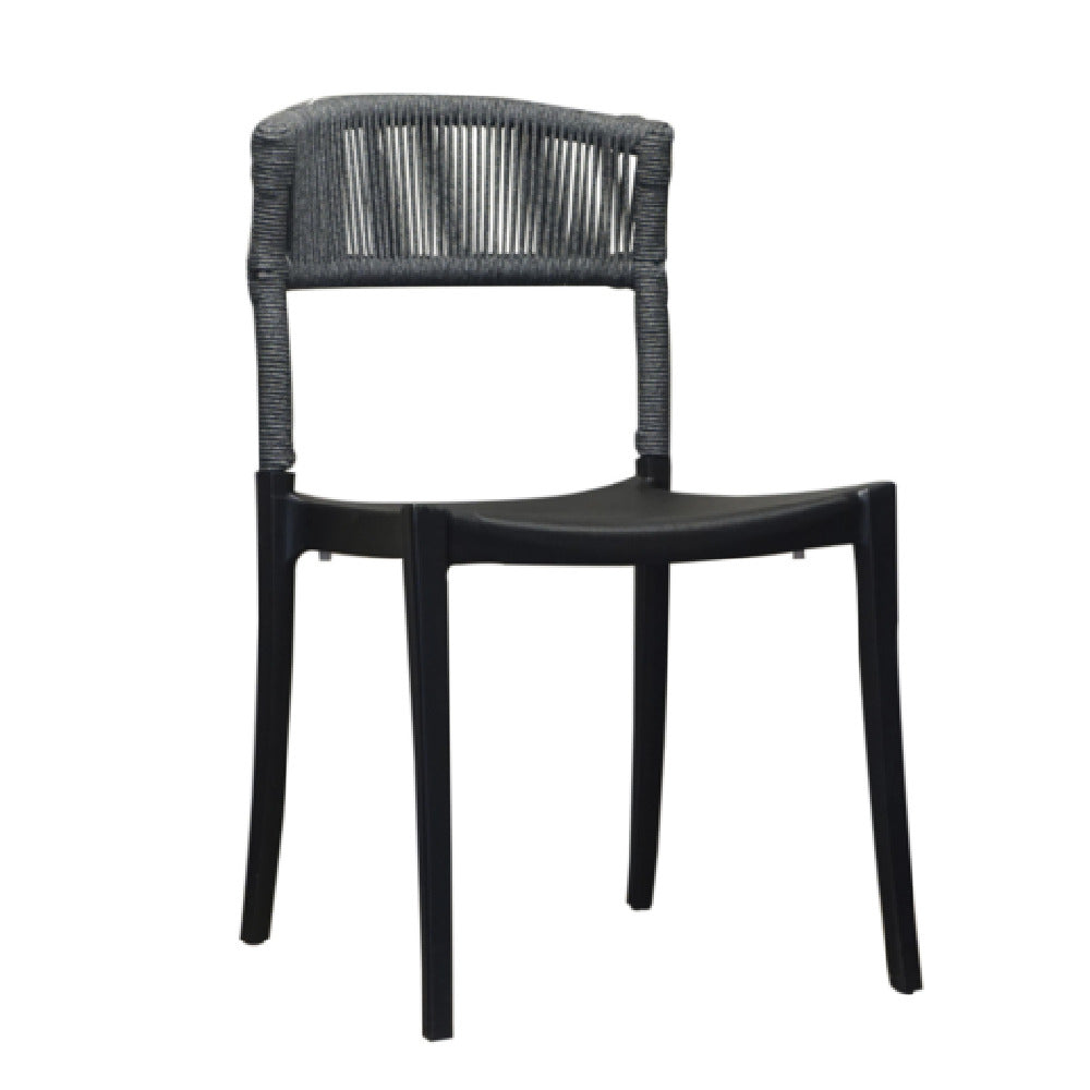 Grosfillex UT837017 - Tahoe Sidechair, Corded Rope Backrest, Weather & UV-resistant