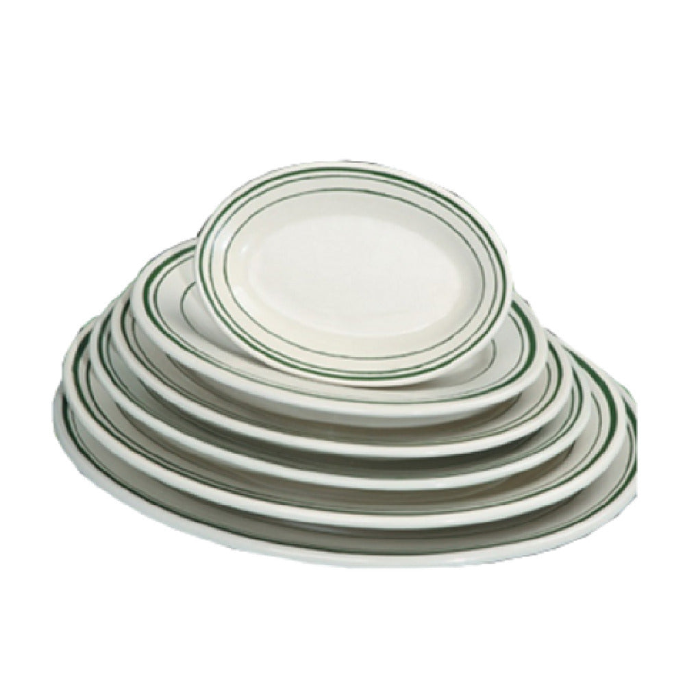 Yanco GB-33 Green Band Platter 7"L X 4-1/2"W Oval